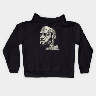 Lebron Big James - paper tape Kids Hoodie